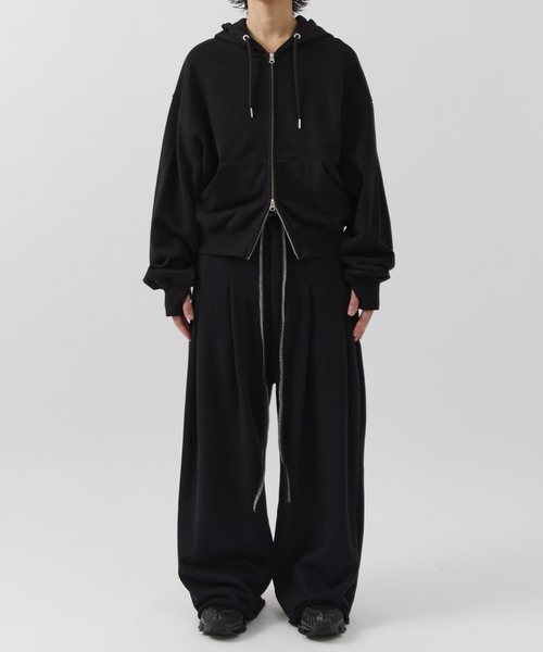 SHINYAKOZUKA（シンヤコヅカ）の「【SHINYA KOZUKA for Lui's】home baggy（スウェットパンツ・メンズ・チャコールグレー/ブラック・SMALL/MEDIUM）」の10枚目の写真