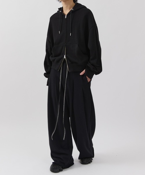 SHINYAKOZUKA（シンヤコヅカ）の「【SHINYA KOZUKA for Lui's】home baggy（スウェットパンツ・メンズ・チャコールグレー/ブラック・SMALL/MEDIUM）」の11枚目の写真