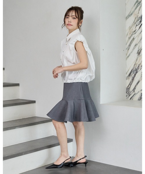 BIRTHDAY BASH(バースデイバッシュ)の「PUFFY NS SHIRT TOPS(パフNSシャツトップス)(シャツ/ブラウス・レディース・ミント/ホワイト・FREE)」の3枚目の写真