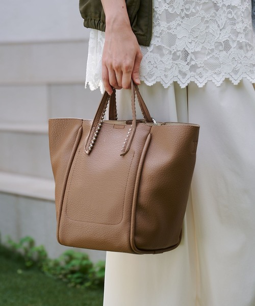 Elura(エルーラ)の「【cache cache(カシュカシュ)】ミニショルダー付 2wayトートバッグ/869769(トートバッグ・レディース・ブラウン/オフホワイト/ブラック・FREE)」の3枚目の写真