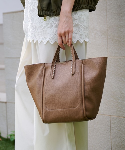 Elura(エルーラ)の「【cache cache(カシュカシュ)】ミニショルダー付 2wayトートバッグ/869769(トートバッグ・レディース・ブラウン/オフホワイト/ブラック・FREE)」の8枚目の写真