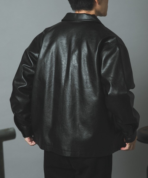 ITEMS URBANRESEARCH(アイテムズ アーバンリサーチ)の「ポイントカラーF.L. Zip Upジャケット(ライダースジャケット・メンズ・ブラウン/ブラック・LARGE/MEDIUM)」の8枚目の写真