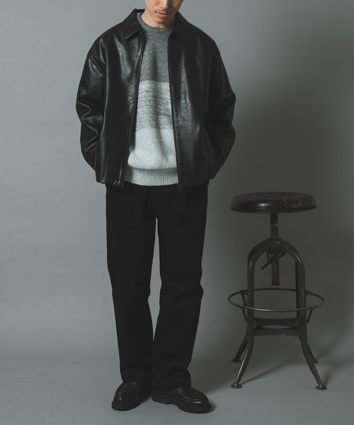 ITEMS URBANRESEARCH(アイテムズ アーバンリサーチ)の「ポイントカラーF.L. Zip Upジャケット(ライダースジャケット・メンズ・ブラウン/ブラック・LARGE/MEDIUM)」の9枚目の写真
