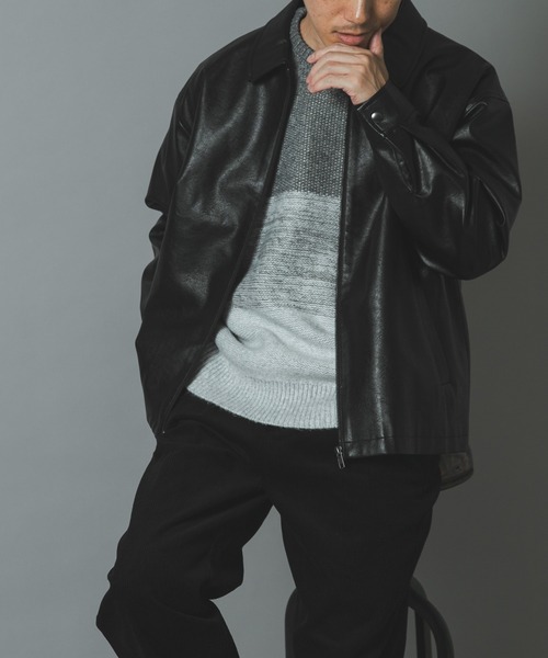 ITEMS URBANRESEARCH(アイテムズ アーバンリサーチ)の「ポイントカラーF.L. Zip Upジャケット(ライダースジャケット・メンズ・ブラウン/ブラック・LARGE/MEDIUM)」の11枚目の写真