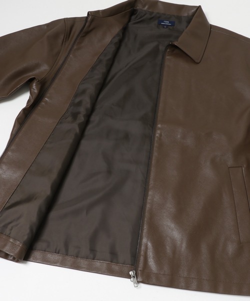 ITEMS URBANRESEARCH(アイテムズ アーバンリサーチ)の「ポイントカラーF.L. Zip Upジャケット(ライダースジャケット・メンズ・ブラウン/ブラック・LARGE/MEDIUM)」の20枚目の写真