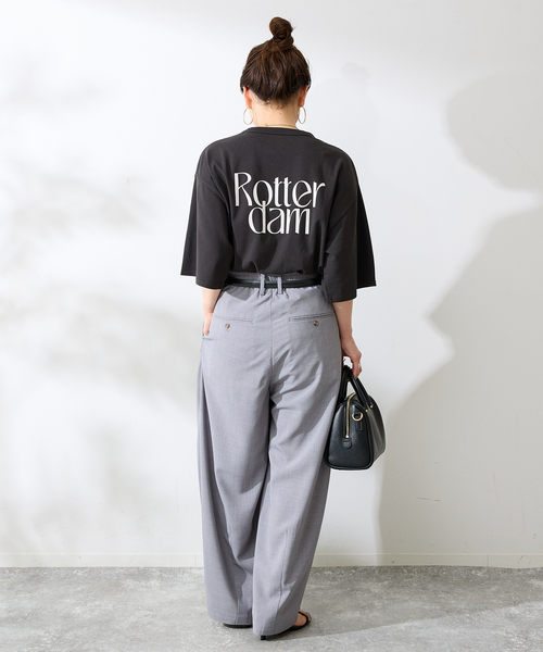 B.C STOCK（ベーセーストック）の「CRロゴプリントtee（Tシャツ/カットソー・メンズ・ブラウン/ネイビー/ブラック/ホワイト・MEDIUM/LARGE）」の5枚目の写真