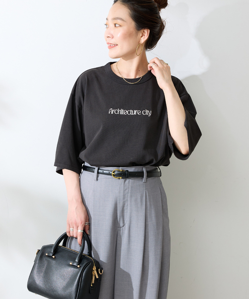 B.C STOCK（ベーセーストック）の「CRロゴプリントtee（Tシャツ/カットソー・メンズ・ブラウン/ネイビー/ブラック/ホワイト・MEDIUM/LARGE）」の6枚目の写真