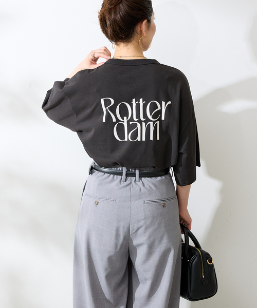 B.C STOCK（ベーセーストック）の「CRロゴプリントtee（Tシャツ/カットソー・メンズ・ブラウン/ネイビー/ブラック/ホワイト・MEDIUM/LARGE）」の8枚目の写真