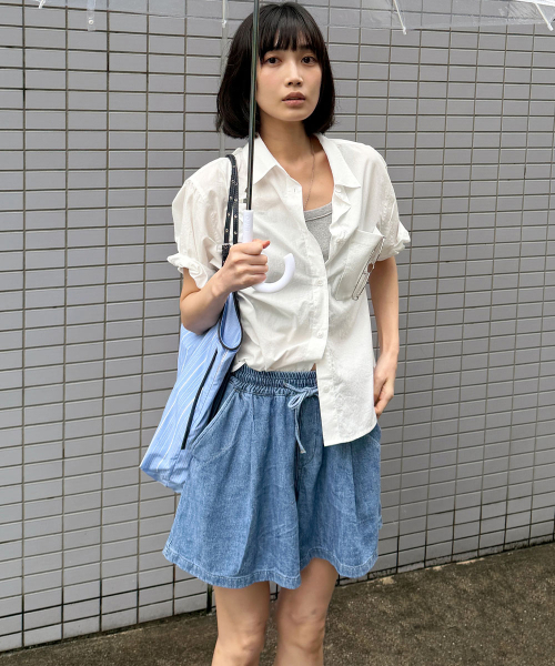 MALOUPE（マロップ）の「9206 軽量ハーフデニムパンツ（インディゴ）（その他パンツ・レディース・インディゴブルー・SMALL/MEDIUM）」の3枚目の写真