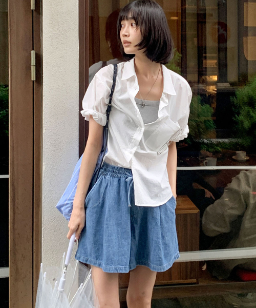 MALOUPE（マロップ）の「9206 軽量ハーフデニムパンツ（インディゴ）（その他パンツ・レディース・インディゴブルー・SMALL/MEDIUM）」の6枚目の写真
