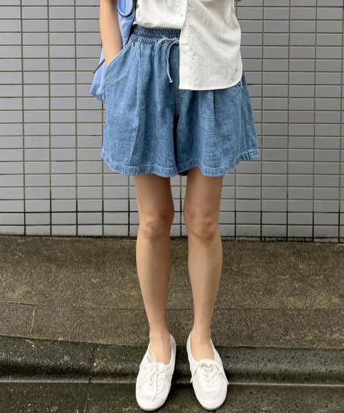 MALOUPE（マロップ）の「9206 軽量ハーフデニムパンツ（インディゴ）（その他パンツ・レディース・インディゴブルー・SMALL/MEDIUM）」の8枚目の写真