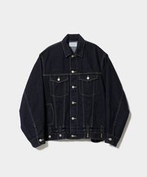 double-end selvedge denim blouson re-wash