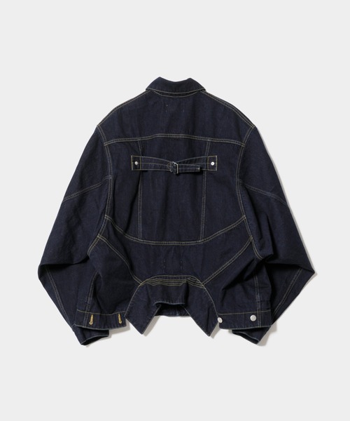 beautiful people（ビューティフルピープル）の「double-end selvedge denim blouson re-wash（デニムジャケット・レディース・インディゴブルー/ブラック・38）」の9枚目の写真