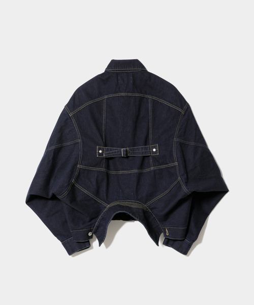 beautiful people（ビューティフルピープル）の「double-end selvedge denim blouson re-wash（デニムジャケット・レディース・インディゴブルー/ブラック・38）」の11枚目の写真