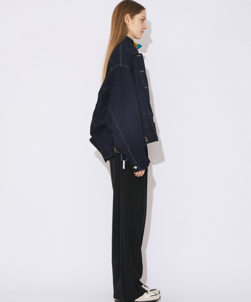 beautiful people（ビューティフルピープル）の「double-end selvedge denim blouson re-wash（デニムジャケット・レディース・インディゴブルー/ブラック・38）」の15枚目の写真