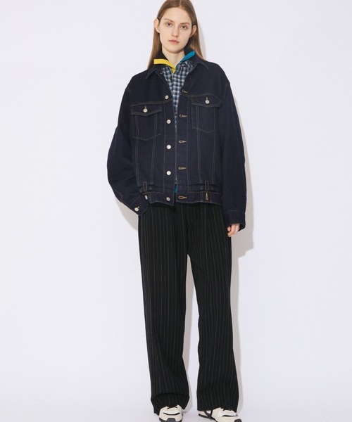 beautiful people（ビューティフルピープル）の「double-end selvedge denim blouson re-wash（デニムジャケット・レディース・インディゴブルー/ブラック・38）」の8枚目の写真