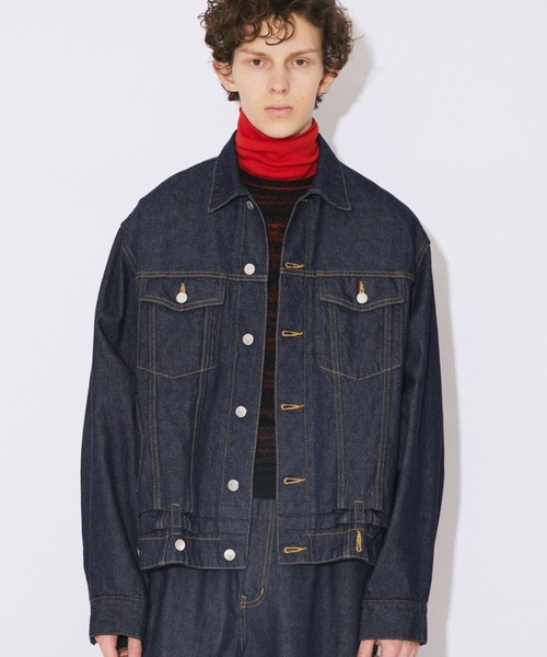beautiful people（ビューティフルピープル）の「double-end selvedge denim blouson re-wash（デニムジャケット・レディース・インディゴブルー/ブラック・38）」の19枚目の写真