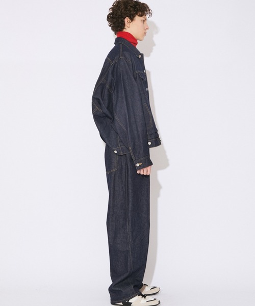 beautiful people（ビューティフルピープル）の「double-end selvedge denim blouson re-wash（デニムジャケット・レディース・インディゴブルー/ブラック・38）」の21枚目の写真