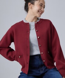 【洗濯機可/S-LL】もちもちで心地よい もちここニットカーディガン