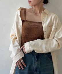 カップ付きダブルストラップキャミ