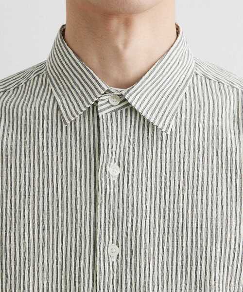 THE SHOP TK (ザ ショップ ティーケー )の「【洗濯機OK】ストライプクレープ長袖シャツ(シャツ/ブラウス・メンズ・ネイビー系2/グレー系2・02/03)」の5枚目の写真