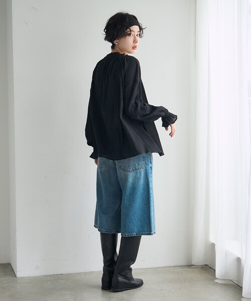 FREAK'S STORE(フリークスストア)の「ワッシャー加工ブラウス(シャツ/ブラウス・レディース・オフホワイト/ブラック・フリ-)」の21枚目の写真