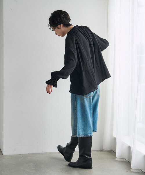 FREAK'S STORE(フリークスストア)の「ワッシャー加工ブラウス(シャツ/ブラウス・レディース・オフホワイト/ブラック・フリ-)」の22枚目の写真