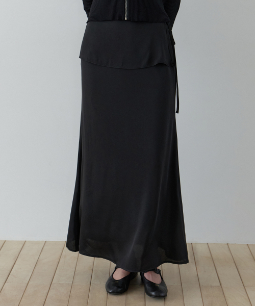 RE_L（リエル）の「マーメイドフラップスカート（ブラック）（スカート・レディース・その他・SMALL/MEDIUM）」の2枚目の写真