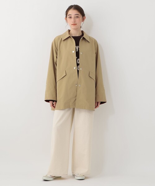 Afternoon Tea(アフタヌーンティー)の「【洗える】ステンカラーコート/Afternoon Tea Original Tartans(その他アウター・レディース・ベージュ/ブラック・MEDIUM)」の5枚目の写真