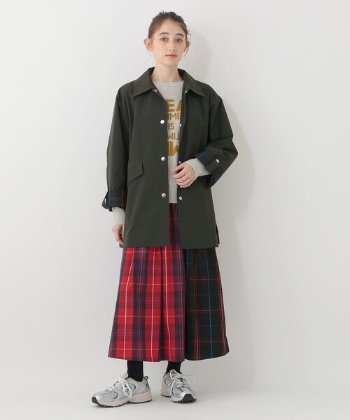 Afternoon Tea(アフタヌーンティー)の「【洗える】ステンカラーコート/Afternoon Tea Original Tartans(その他アウター・レディース・ベージュ/ブラック・MEDIUM)」の8枚目の写真