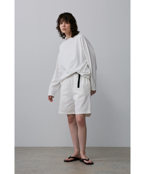Y(ワイ)の「Y / ORGANIC COTTON JERSEY BOAT NECK P/O(Tシャツ/カットソー・メンズ・ホワイト/ネイビー・SMALL/MEDIUM)」の4枚目の写真