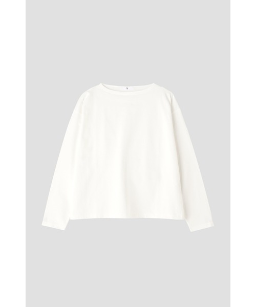Y(ワイ)の「Y / ORGANIC COTTON JERSEY BOAT NECK P/O(Tシャツ/カットソー・メンズ・ホワイト/ネイビー・SMALL/MEDIUM)」の8枚目の写真