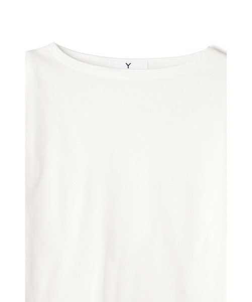 Y(ワイ)の「Y / ORGANIC COTTON JERSEY BOAT NECK P/O(Tシャツ/カットソー・メンズ・ホワイト/ネイビー・SMALL/MEDIUM)」の10枚目の写真