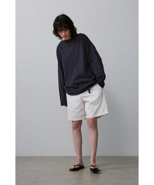 Y(ワイ)の「Y / ORGANIC COTTON JERSEY BOAT NECK P/O(Tシャツ/カットソー・メンズ・ホワイト/ネイビー・SMALL/MEDIUM)」の14枚目の写真