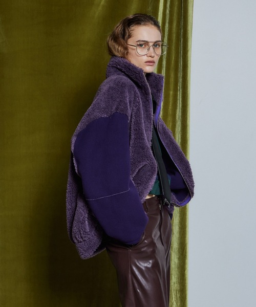 MAISON SPECIAL(メゾンスペシャル)の「【26WINTER PRE-ORDER】Reversible Boa Jacket/リバーシブルボアジャケット(その他アウター・レディース・ブラック/パープル/アイボリー・FREE)」の7枚目の写真