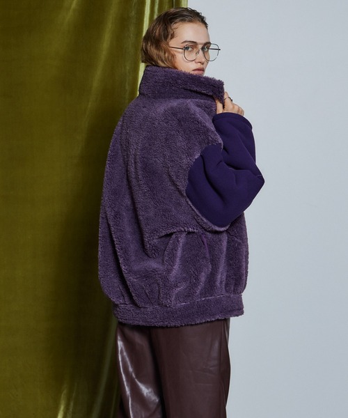 MAISON SPECIAL(メゾンスペシャル)の「【26WINTER PRE-ORDER】Reversible Boa Jacket/リバーシブルボアジャケット(その他アウター・レディース・ブラック/パープル/アイボリー・FREE)」の8枚目の写真