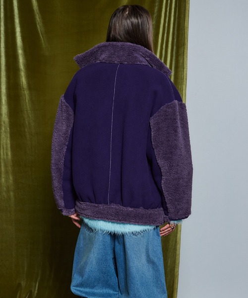 MAISON SPECIAL(メゾンスペシャル)の「【26WINTER PRE-ORDER】Reversible Boa Jacket/リバーシブルボアジャケット(その他アウター・レディース・ブラック/パープル/アイボリー・FREE)」の10枚目の写真