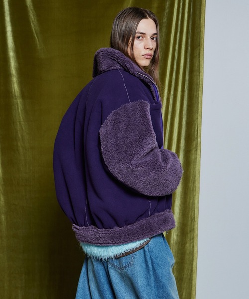 MAISON SPECIAL(メゾンスペシャル)の「【26WINTER PRE-ORDER】Reversible Boa Jacket/リバーシブルボアジャケット(その他アウター・レディース・ブラック/パープル/アイボリー・FREE)」の11枚目の写真
