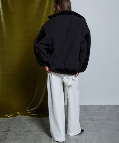 MAISON SPECIAL(メゾンスペシャル)の「【26WINTER PRE-ORDER】Reversible Boa Jacket/リバーシブルボアジャケット(その他アウター・レディース・ブラック/パープル/アイボリー・FREE)」の20枚目の写真