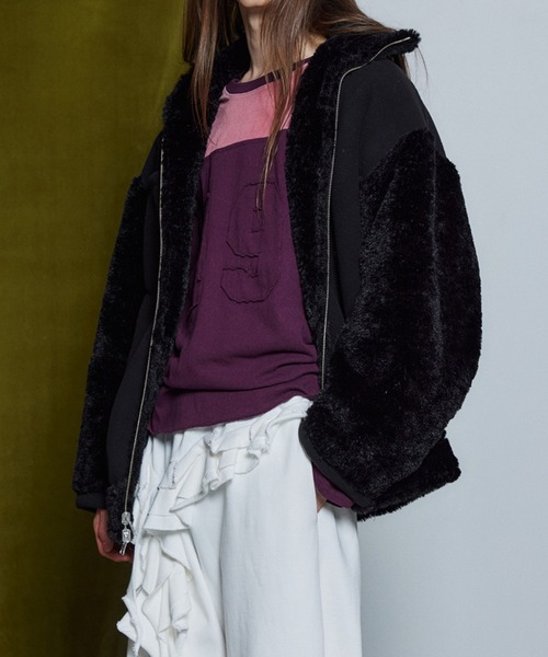 MAISON SPECIAL(メゾンスペシャル)の「【26WINTER PRE-ORDER】Reversible Boa Jacket/リバーシブルボアジャケット(その他アウター・レディース・ブラック/パープル/アイボリー・FREE)」の22枚目の写真