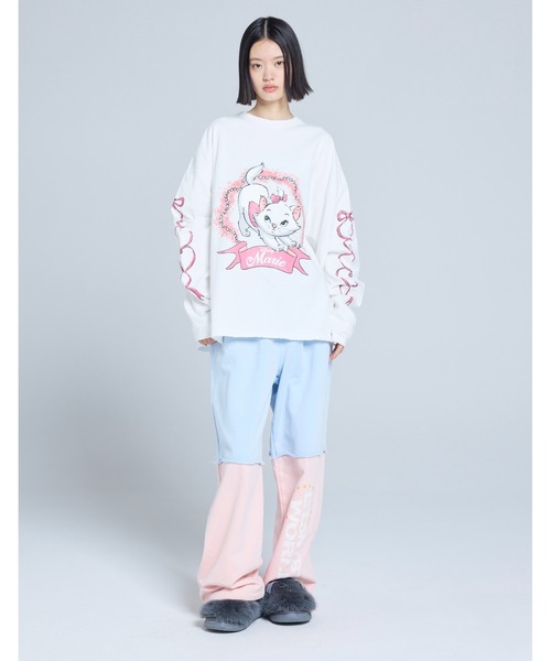 Little sunny bite(リトルサニーバイト)の「【8】【it】【little sunny bite Disney collection】little sunny bite ★ Disney marie long tee(Tシャツ/カットソー・レディース・ピンク/ブラック/ホワイト・MEDIUM/SMALL)」の2枚目の写真