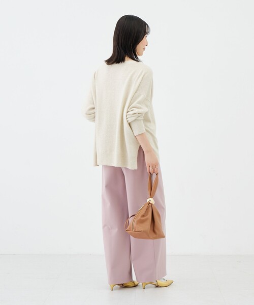 NOLLEY’S(ノーリーズ)の「《手洗い可能》ウォッシャブルヘアリーボートネックプルオーバー(ニット/セーター・レディース・ラベンダー/ベージュ/ネイビー/ライトグレー・FREE)」の7枚目の写真