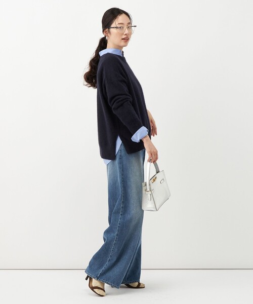 NOLLEY’S(ノーリーズ)の「《手洗い可能》ウォッシャブルヘアリーボートネックプルオーバー(ニット/セーター・レディース・ラベンダー/ベージュ/ネイビー/ライトグレー・FREE)」の16枚目の写真