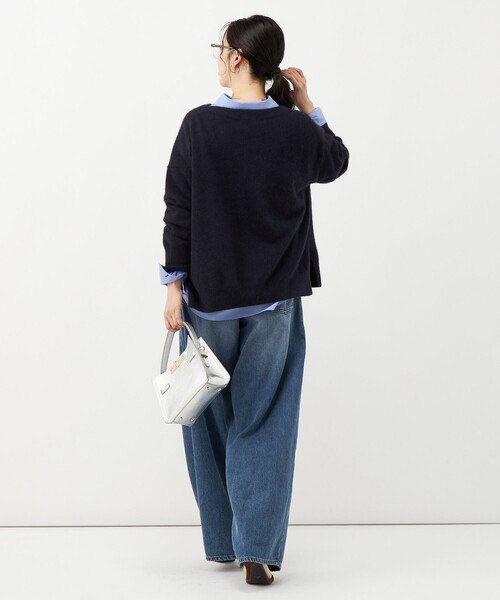 NOLLEY’S(ノーリーズ)の「《手洗い可能》ウォッシャブルヘアリーボートネックプルオーバー(ニット/セーター・レディース・ラベンダー/ベージュ/ネイビー/ライトグレー・FREE)」の17枚目の写真