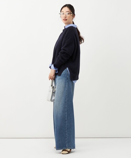 NOLLEY’S(ノーリーズ)の「《手洗い可能》ウォッシャブルヘアリーボートネックプルオーバー(ニット/セーター・レディース・ラベンダー/ベージュ/ネイビー/ライトグレー・FREE)」の18枚目の写真