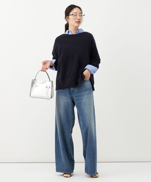 NOLLEY’S(ノーリーズ)の「《手洗い可能》ウォッシャブルヘアリーボートネックプルオーバー(ニット/セーター・レディース・ラベンダー/ベージュ/ネイビー/ライトグレー・FREE)」の19枚目の写真