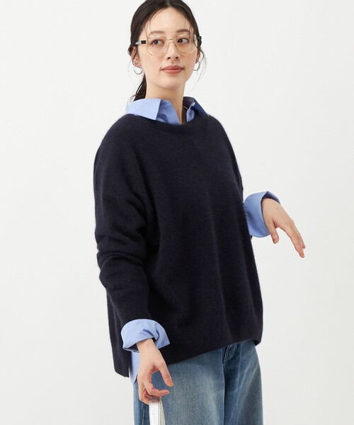 NOLLEY’S(ノーリーズ)の「《手洗い可能》ウォッシャブルヘアリーボートネックプルオーバー(ニット/セーター・レディース・ラベンダー/ベージュ/ネイビー/ライトグレー・FREE)」の20枚目の写真