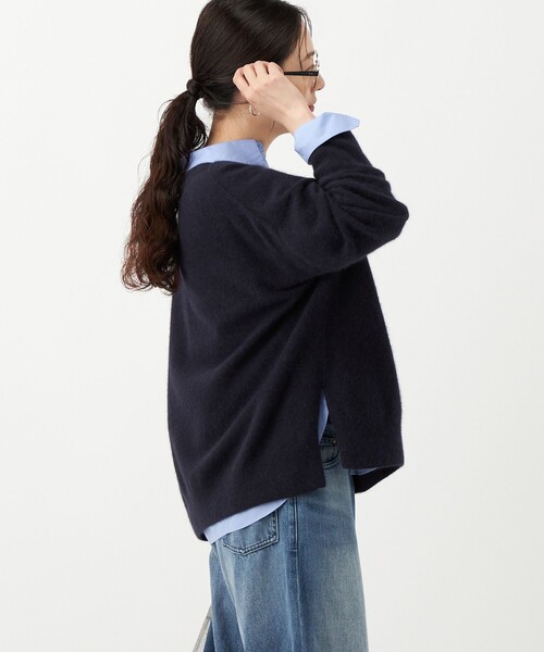 NOLLEY’S(ノーリーズ)の「《手洗い可能》ウォッシャブルヘアリーボートネックプルオーバー(ニット/セーター・レディース・ラベンダー/ベージュ/ネイビー/ライトグレー・FREE)」の21枚目の写真