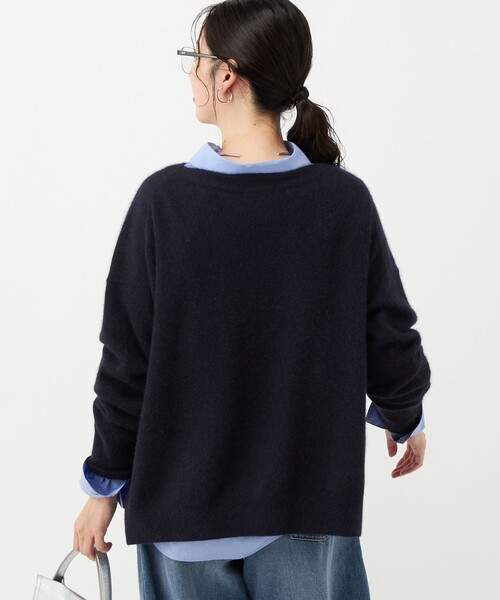 NOLLEY’S(ノーリーズ)の「《手洗い可能》ウォッシャブルヘアリーボートネックプルオーバー(ニット/セーター・レディース・ラベンダー/ベージュ/ネイビー/ライトグレー・FREE)」の22枚目の写真