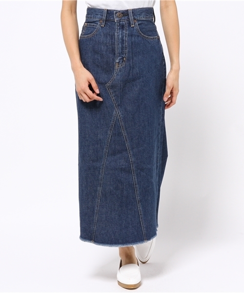 MOUSSY(マウジー)の「REMAKE DENIM LONG SK(デニムスカート・レディース・ライトブルー/ブルー・2/0/1)」の7枚目の写真